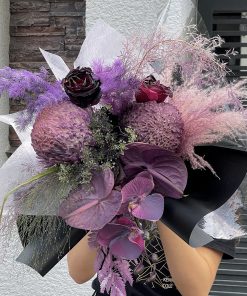 Modern Dark Purple Bouquet
