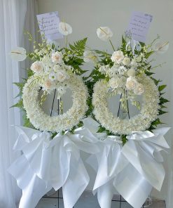 Double Condolences Flower Stand